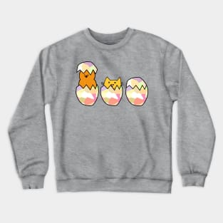 Funny Easter Eggs Cat Among the Chickens Crewneck Sweatshirt